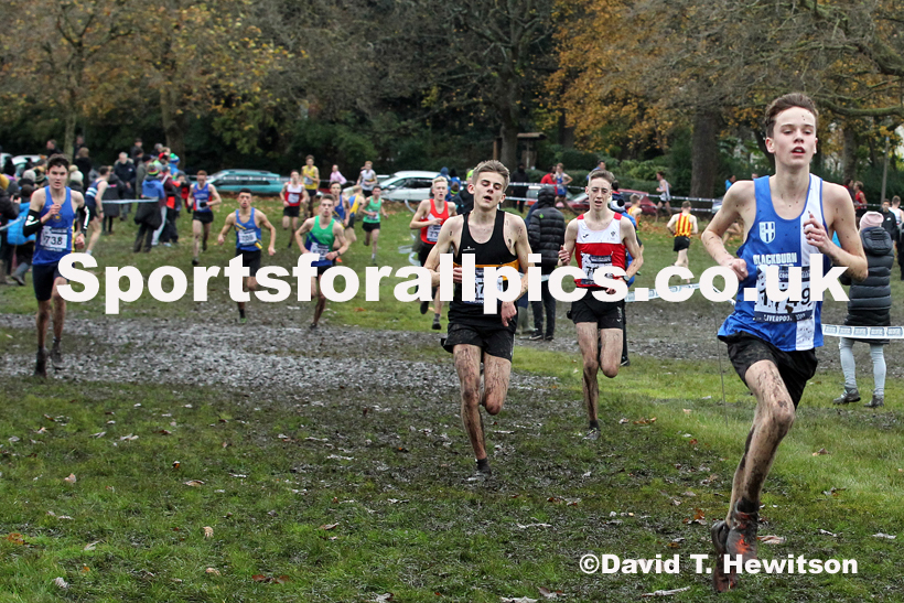 Mens under-17s, 2019 European Cross Country Trials and British Cross Challenge, Sefton Park, Liverpool.  Photo: David T. Hewitson/Sports for All Pics